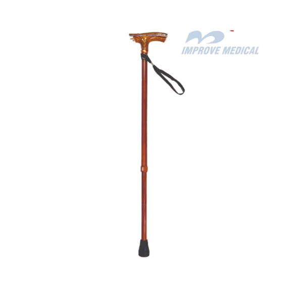 Bastón De 1 Pata Color Madera Con Luz