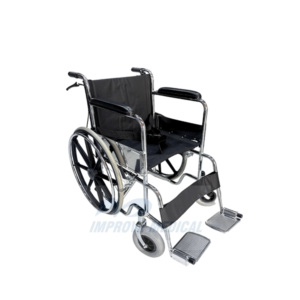 silla de rueda lisa aro pvc Silla De Rueda Lisa Lona Negra Doble Freno